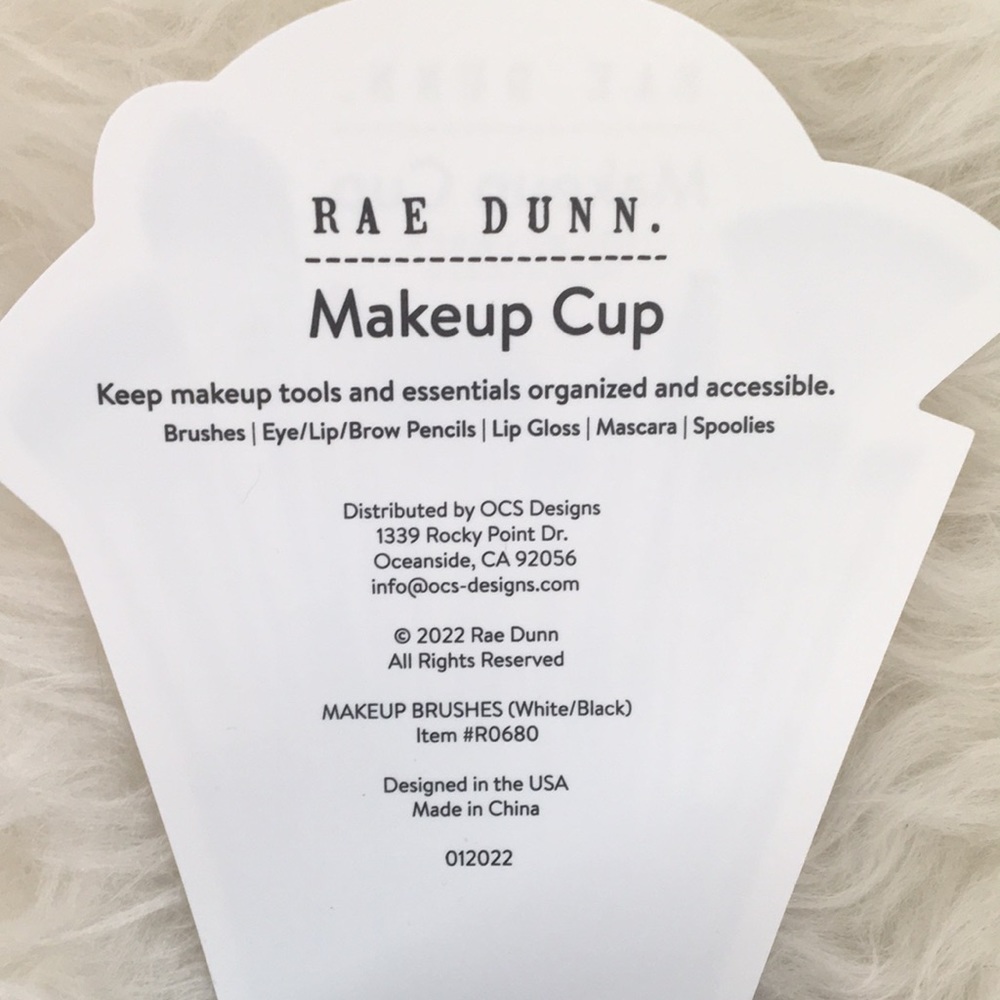 • F R E E • NWT • RAE DUNN Black Makeup Brushes Holder - Picture 5 of 12